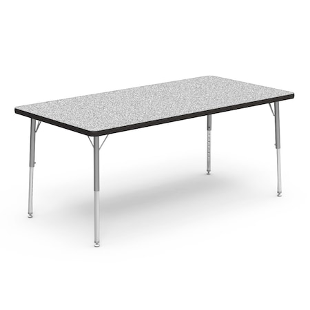 Virco 30 in. W, 60 in. L, 17-25 in. H, Grey Nebula Top / Black Edge 483060LO